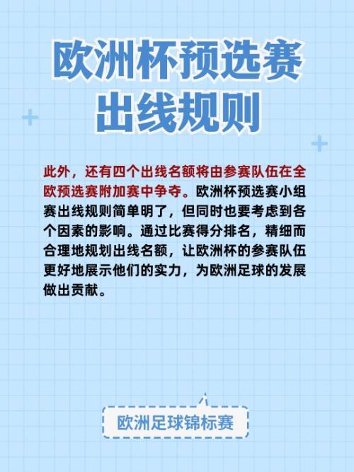 欧洲杯预选赛出线规则