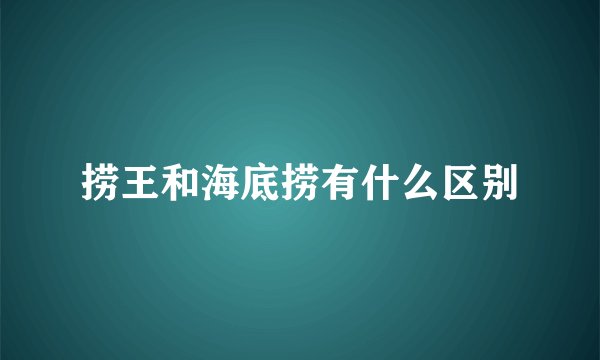 捞王和海底捞有什么区别
