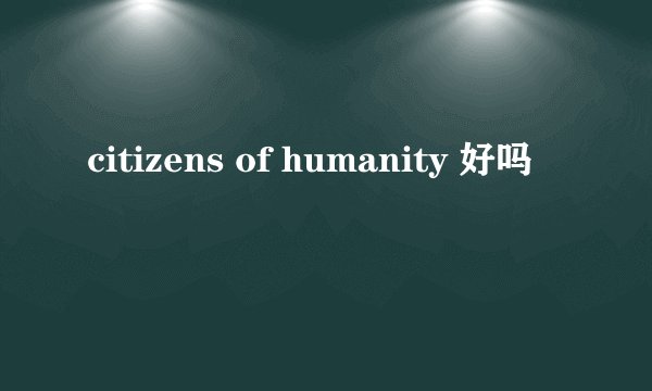 citizens of humanity 好吗