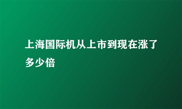 上海国际机从上市到现在涨了多少倍