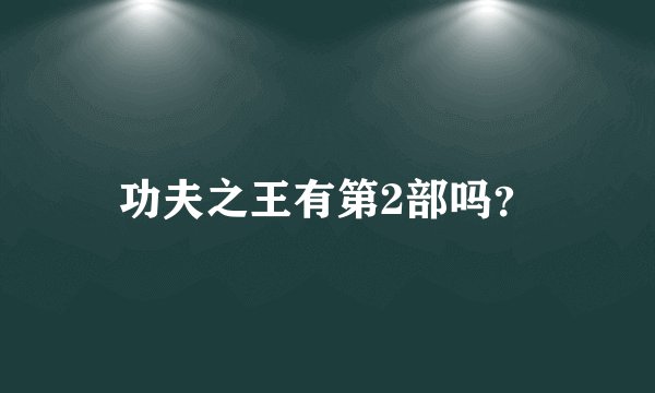 功夫之王有第2部吗？