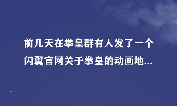 前几天在拳皇群有人发了一个闪翼官网关于拳皇的动画地址 我看了 感觉挺不错的