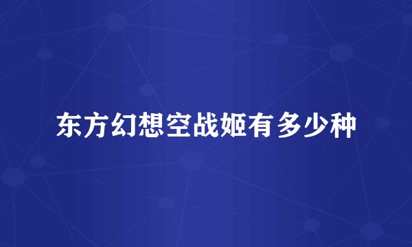 东方幻想空战姬有多少种