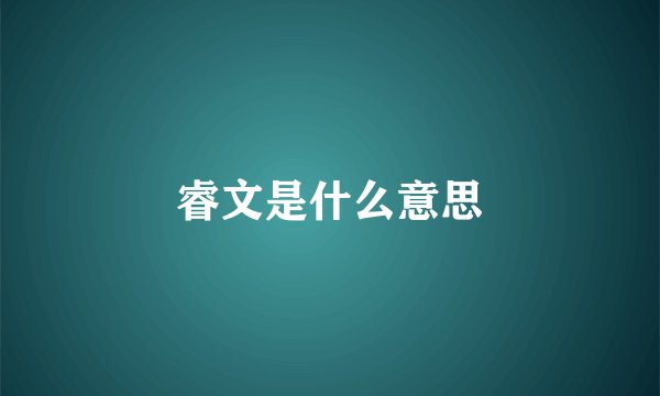 睿文是什么意思