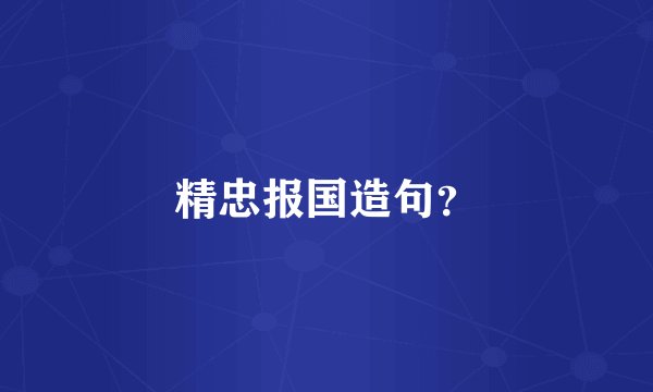 精忠报国造句?