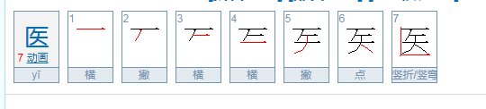 医字的笔顺怎么写