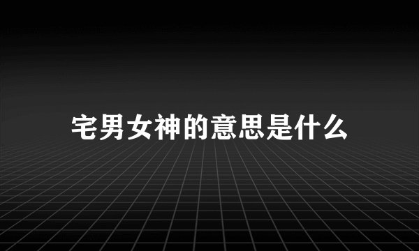 宅男女神的意思是什么