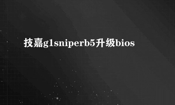 技嘉g1sniperb5升级bios