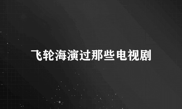 飞轮海演过那些电视剧