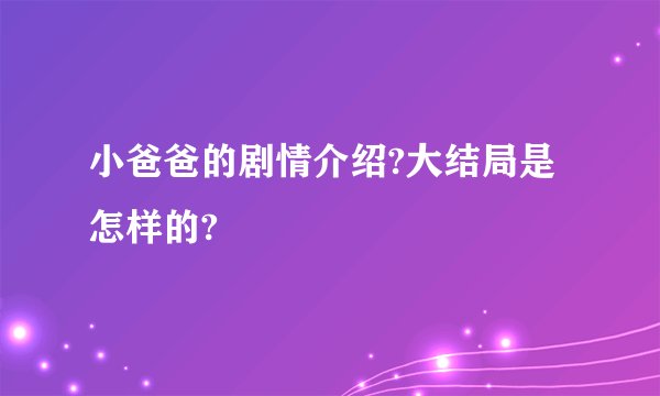 小爸爸的剧情介绍?大结局是怎样的?
