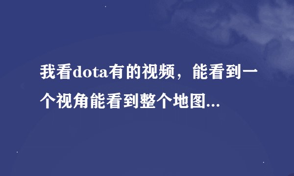 我看dota有的视频，能看到一个视角能看到整个地图的，貌似是把视角调的比游戏里的高，那是什么软件啊？