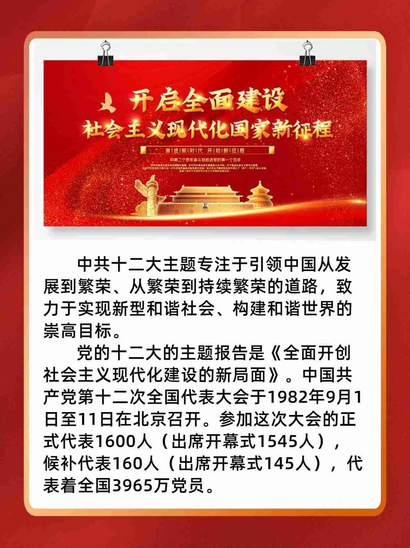 如何理解党的十二大的主题？