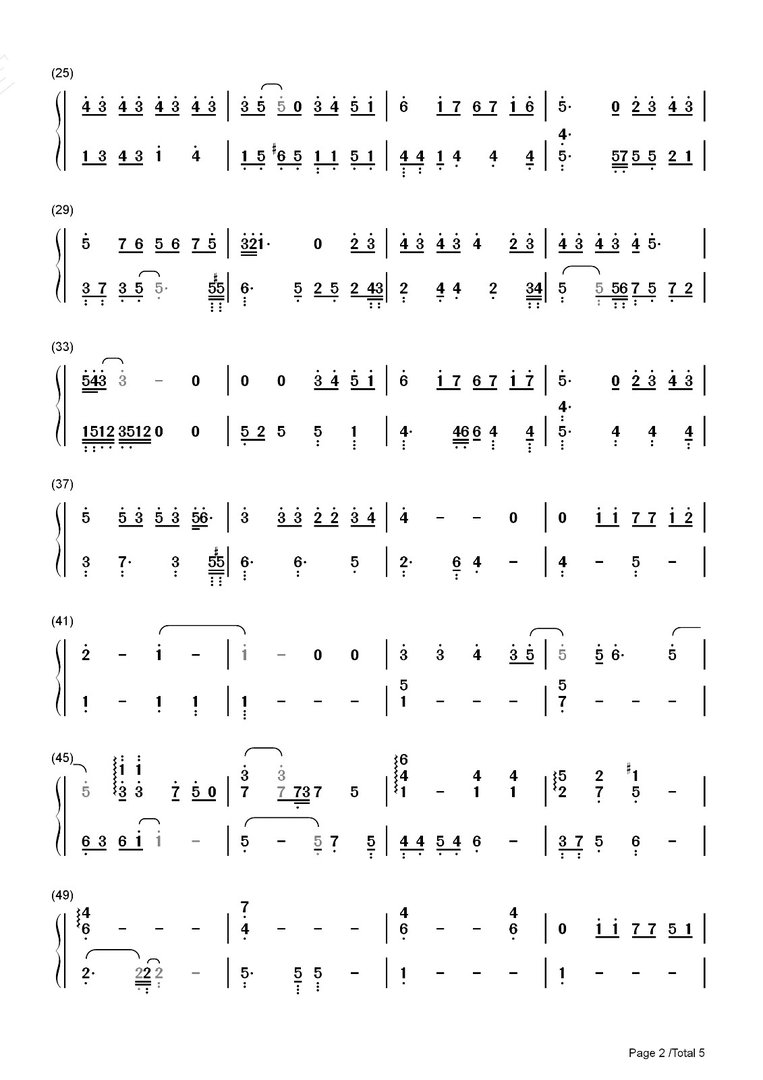 求林俊杰《她说》钢琴简谱…速度!