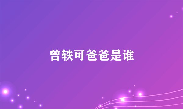 曾轶可爸爸是谁