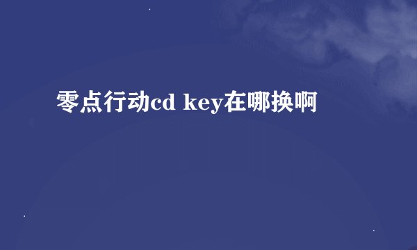 零点行动cd key在哪换啊