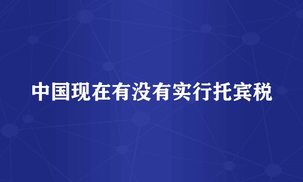 中国现在有没有实行托宾税