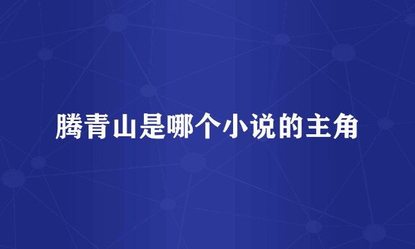 腾青山是哪个小说的主角