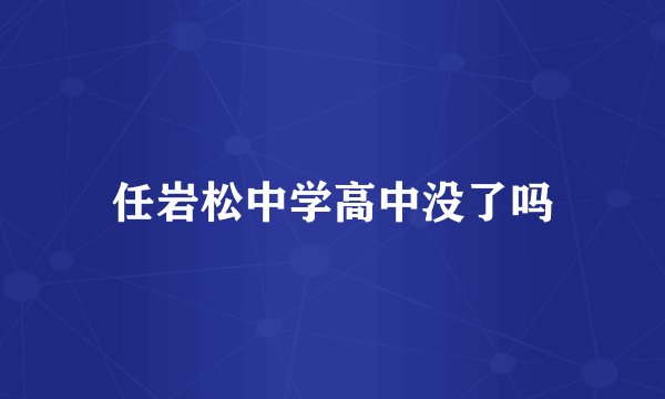 任岩松中学高中没了吗