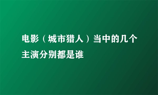 电影（城市猎人）当中的几个主演分别都是谁