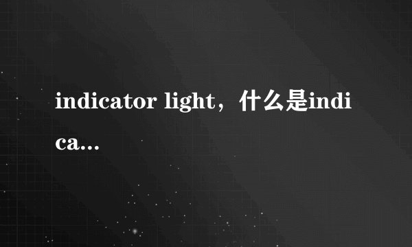 indicator light，什么是indicator light