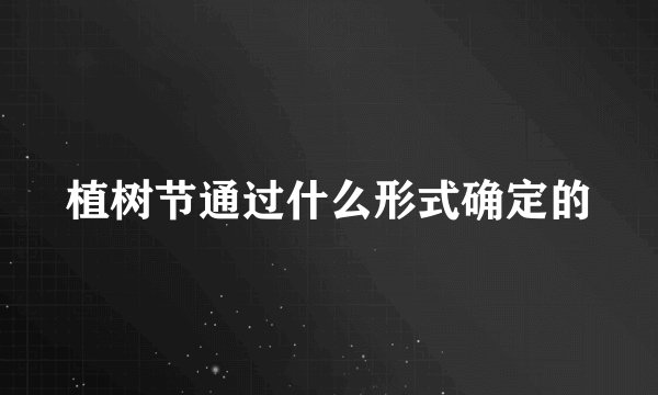 植树节通过什么形式确定的