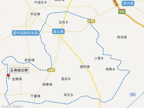 河北省盐山县乡村地图