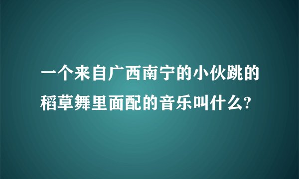 一个来自广西南宁的小伙跳的稻草舞里面配的音乐叫什么?