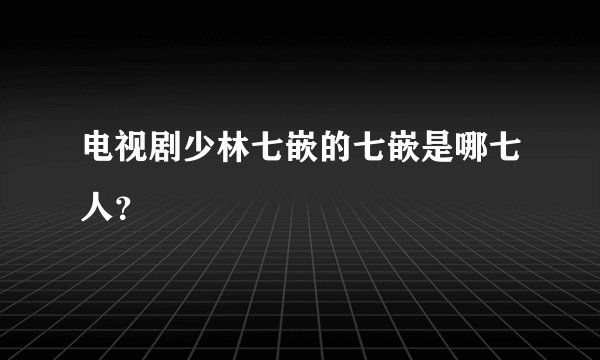 电视剧少林七嵌的七嵌是哪七人？