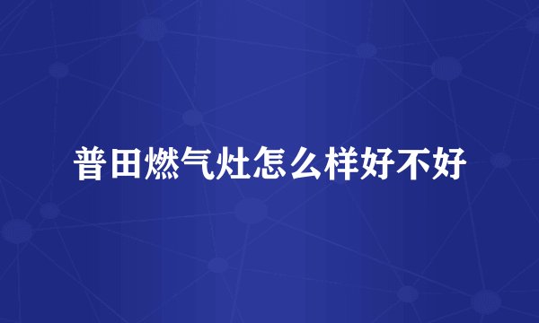 普田燃气灶怎么样好不好