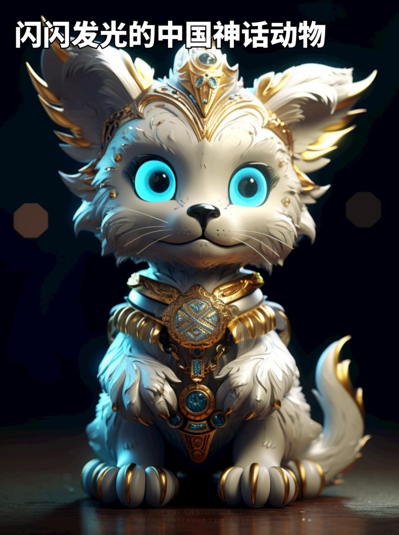 浅蓝色的麒麟幼崽让人无法抗拒它的可爱