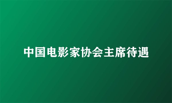 中国电影家协会主席待遇