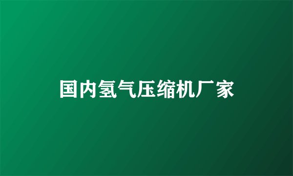 国内氢气压缩机厂家