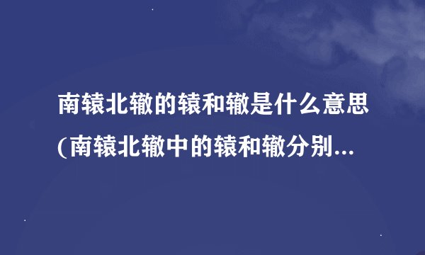 南辕北辙的辕和辙是什么意思(南辕北辙中的辕和辙分别是什么意思)