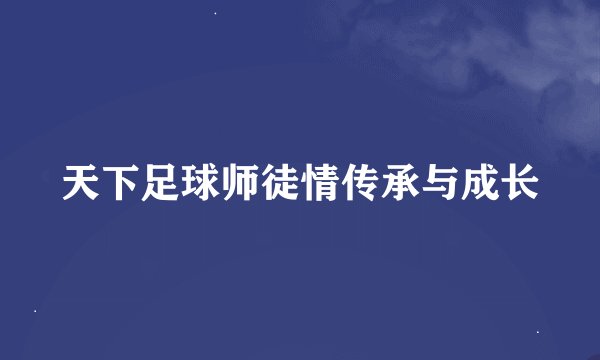 天下足球师徒情传承与成长