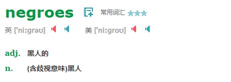 negroes怎么读