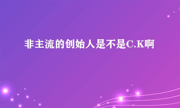 非主流的创始人是不是C.K啊