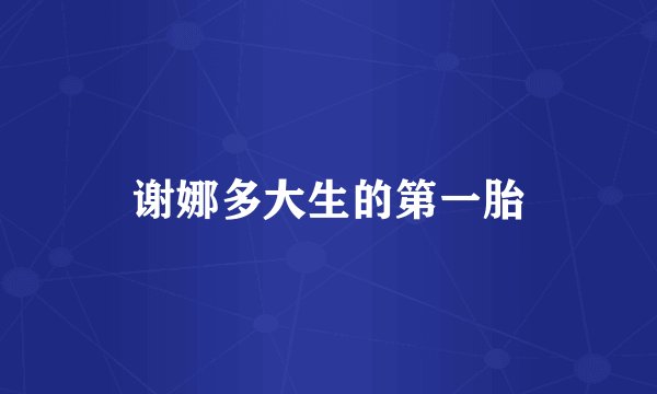 谢娜多大生的第一胎