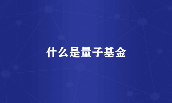什么是量子基金
