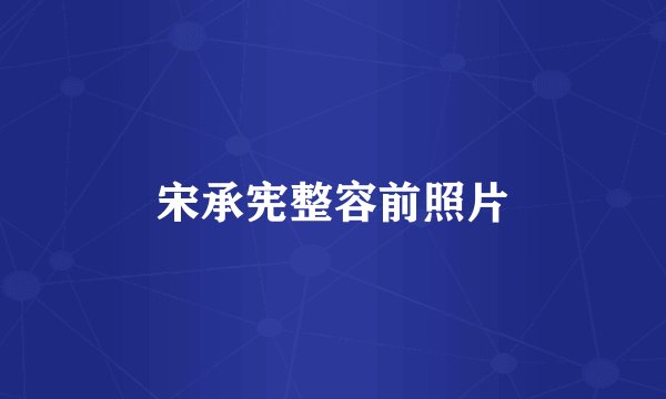 宋承宪整容前照片