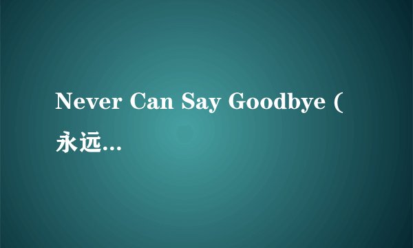 Never Can Say Goodbye (永远不说再见) 歌词