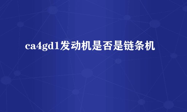 ca4gd1发动机是否是链条机