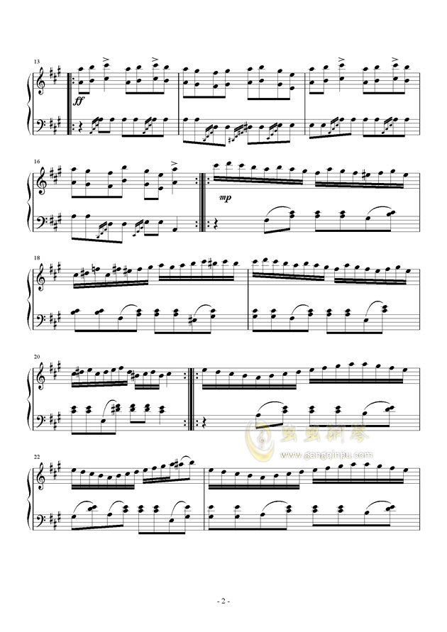 土耳其进行曲钢琴谱几级