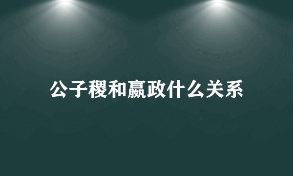 公子稷和嬴政什么关系