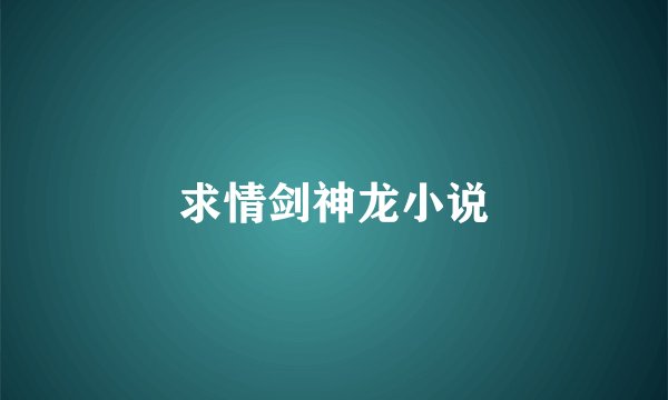 求情剑神龙小说