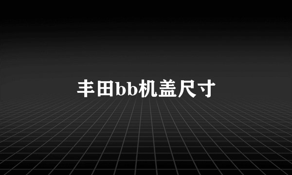 丰田bb机盖尺寸
