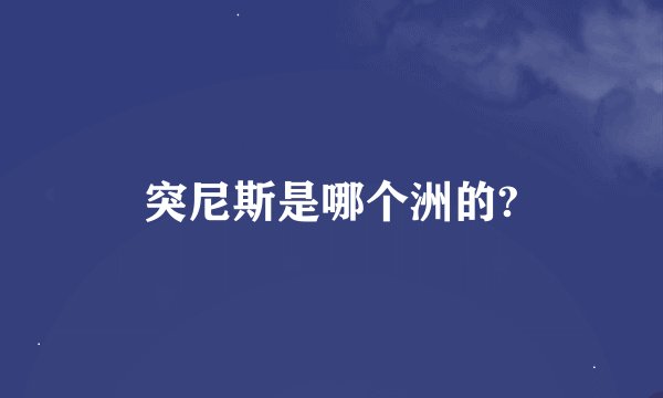 突尼斯是哪个洲的?