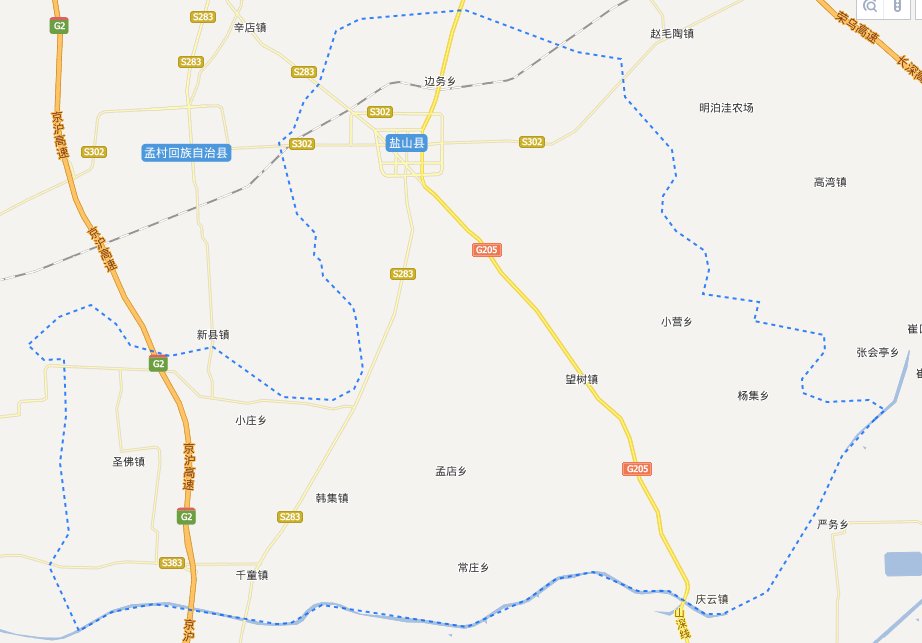 河北省盐山县乡村地图