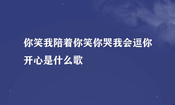 你笑我陪着你笑你哭我会逗你开心是什么歌