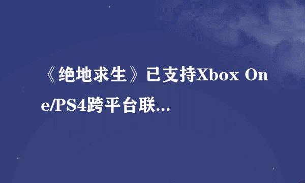 《绝地求生》已支持Xbox One/PS4跨平台联机，玩家能组队吗？