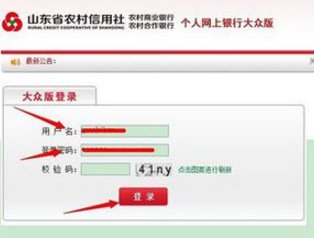 山东农村信用社网上银行怎么进入?